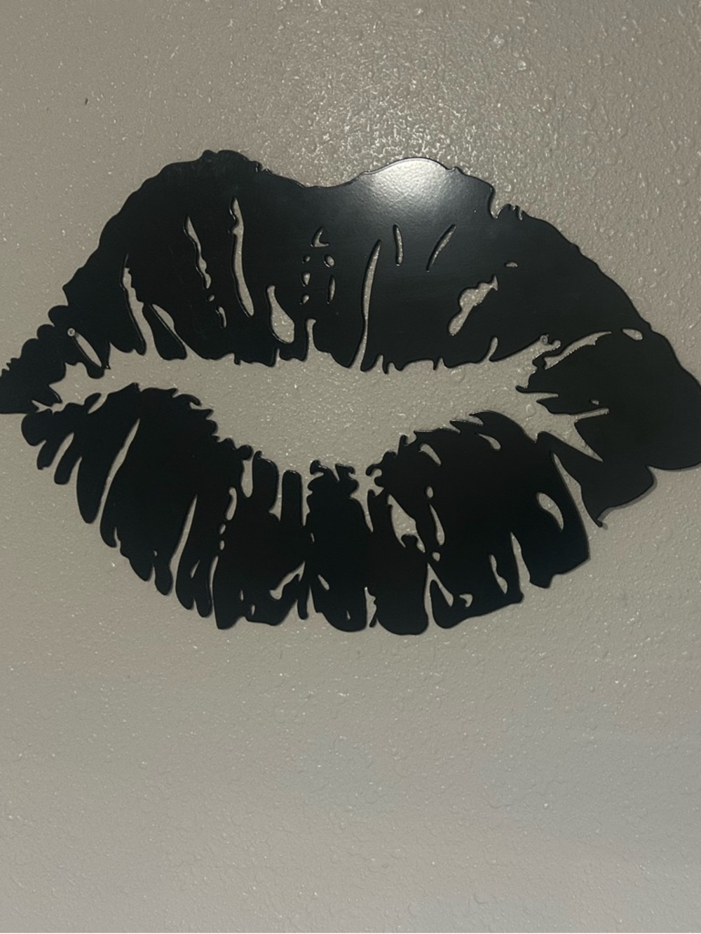 Wall decor Black steel lips
